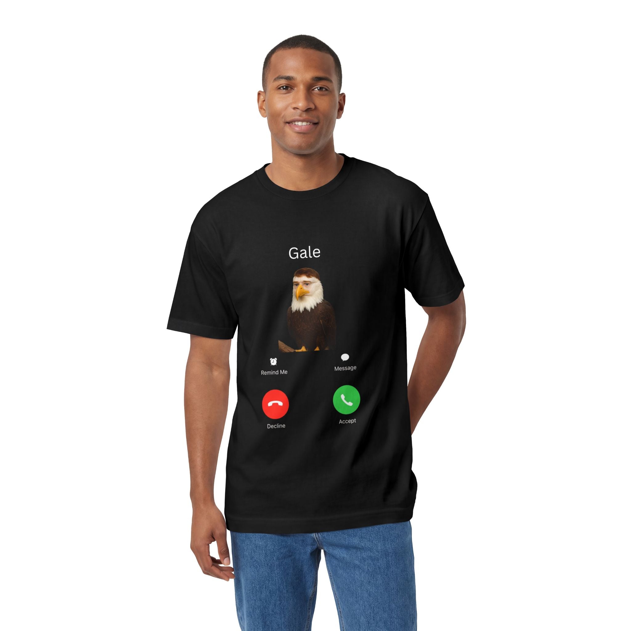 Gale Incoming Call T‑Shirt — Funny Bald Eagle Caller Graphic Tee